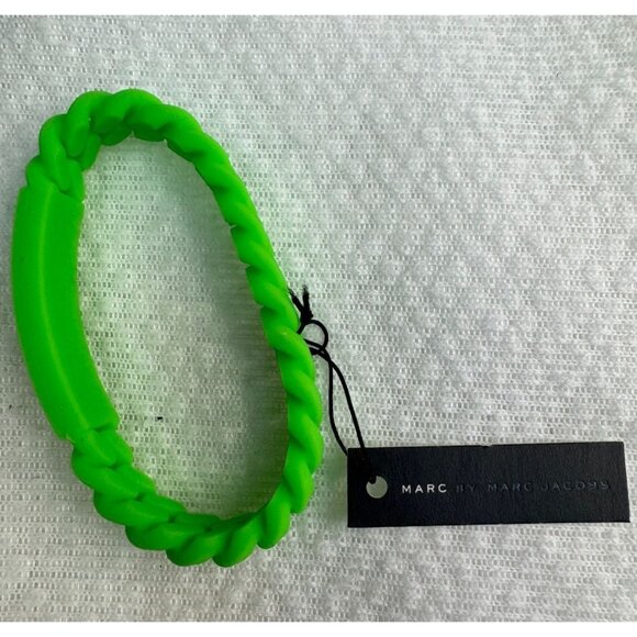 Marc By Marc Jacobs Toucan Green Silicone‎ Braided Bracelet - Picture 1 of 4
